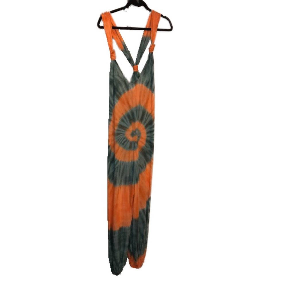 Green, Orange and White Pant Romper